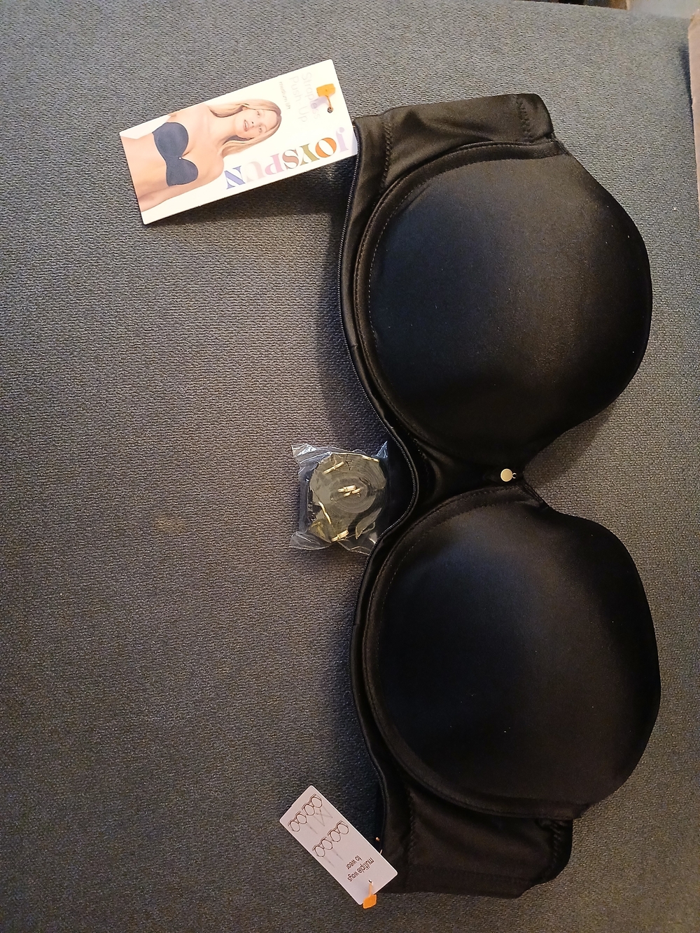 Adhesive Strapless Bra - Black